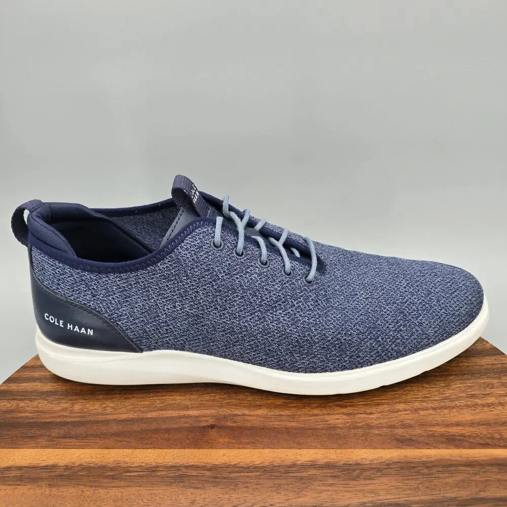 Cole Haan Shoes Mens 13 M Blue Knit Grand Plus Essex Lace Up Casual Oxfords